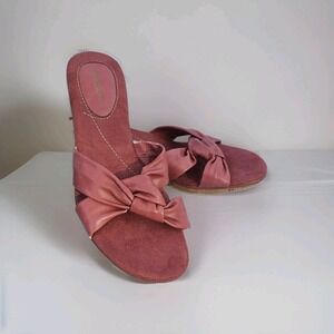 Croft & Barrow Sandals Womens Size 8 Slides Coral Slip-On Open Toe Shoes